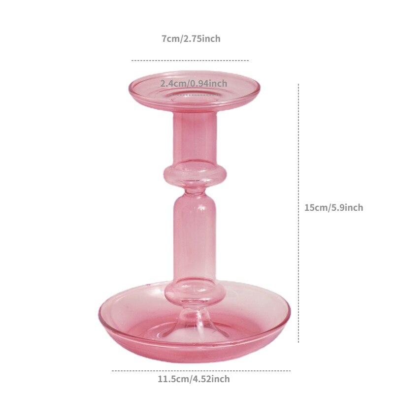 Borosilicate Moderna Ljushållare - 2 färger | Veska Rosa - Medium
