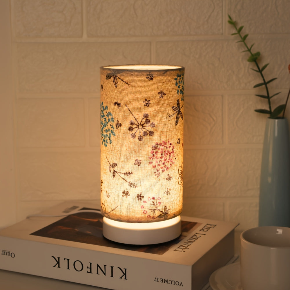 Botanisk Blommig Tyglampa Bordslampa | Veska