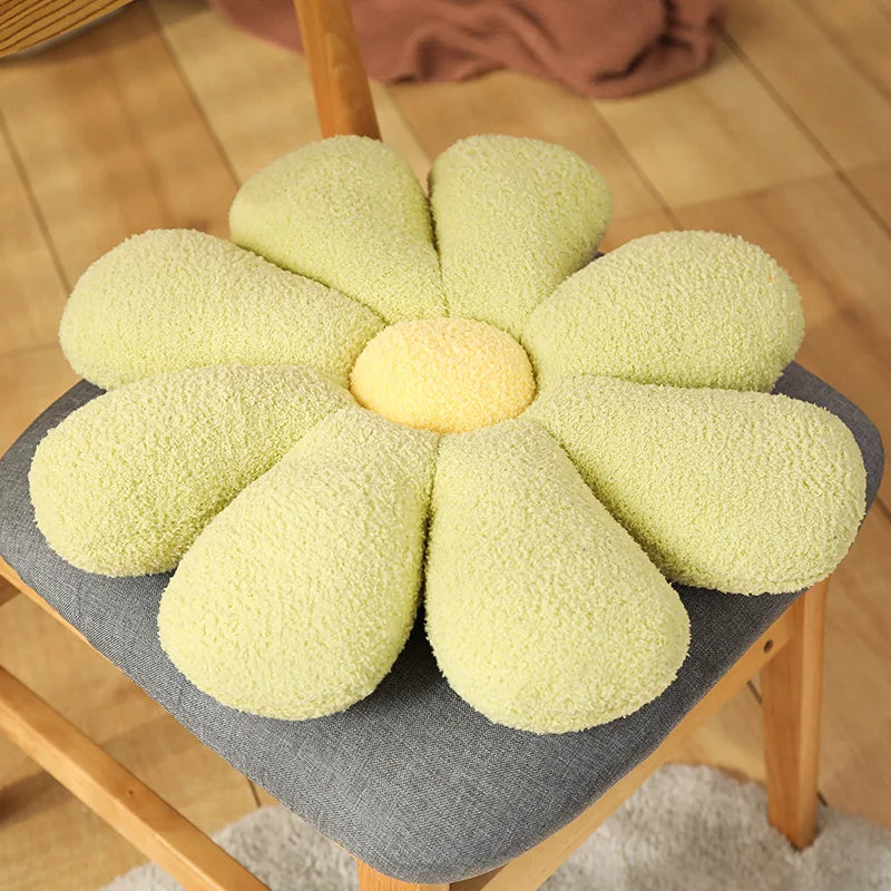 Boucle Plush Flower Cushion | Veska Grön blomma