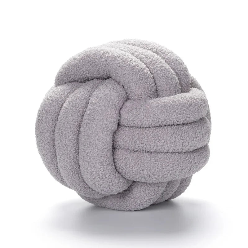 Boucle Repknut Boll Kudde | Veska Ljusgrå