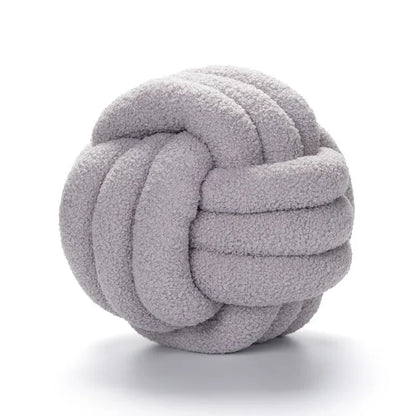 Boucle Repknut Boll Kudde | Veska Ljusgrå