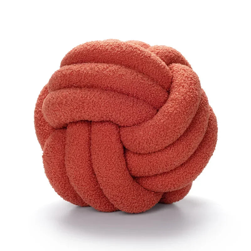 Boucle Repknut Boll Kudde | Veska Röd