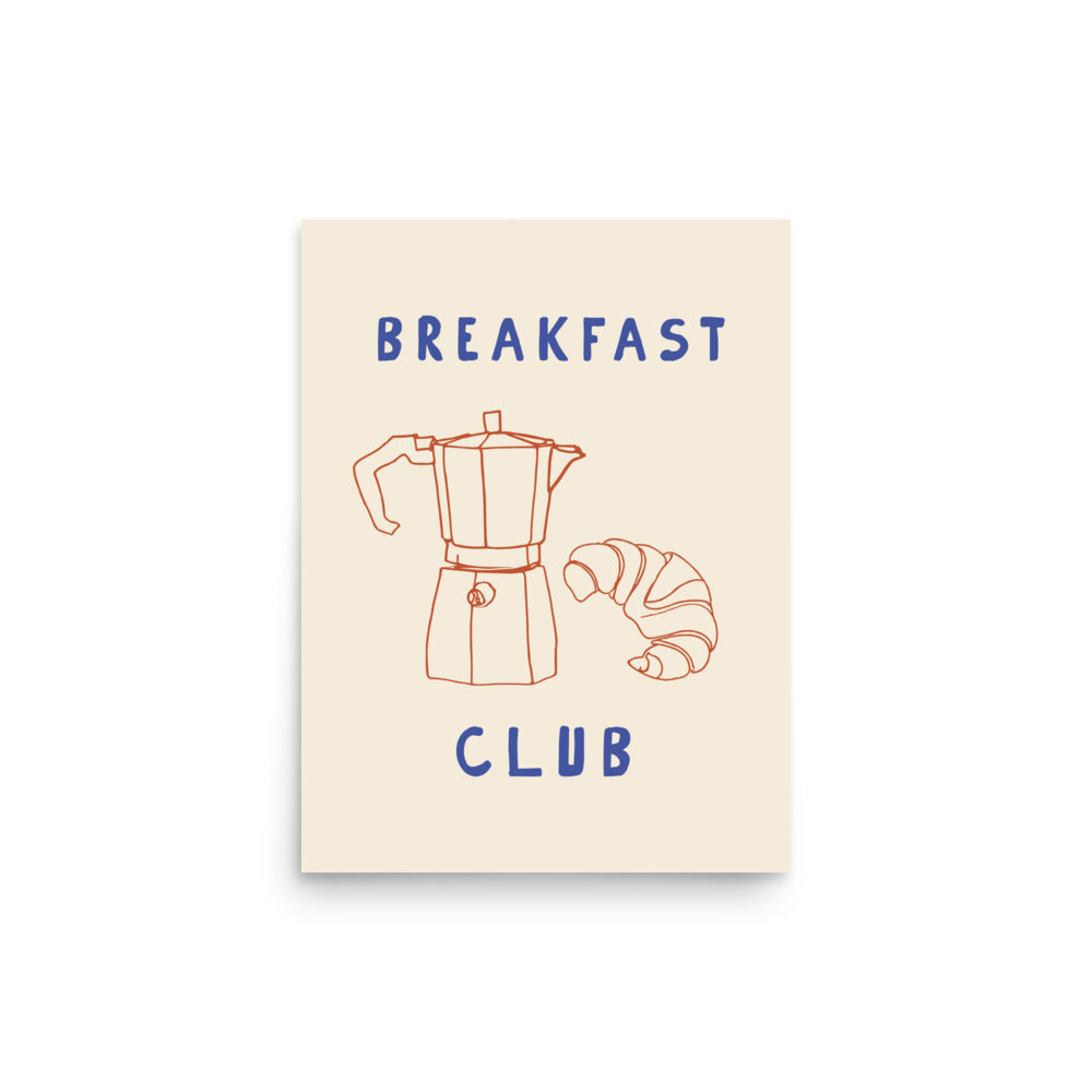 Breakfast Club - Kaffe och Croissant | Veska 12″×16″