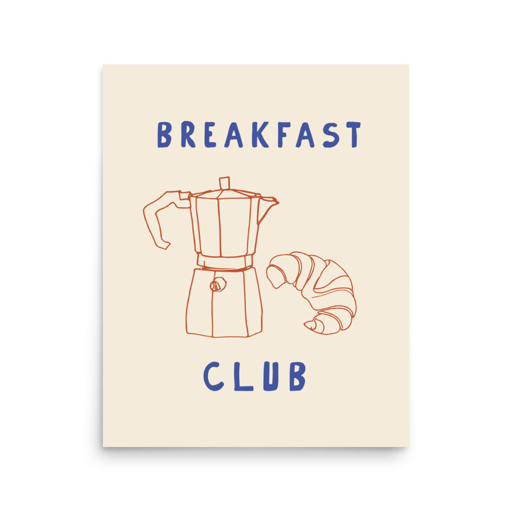 Breakfast Club - Kaffe och Croissant | Veska 16″×20″