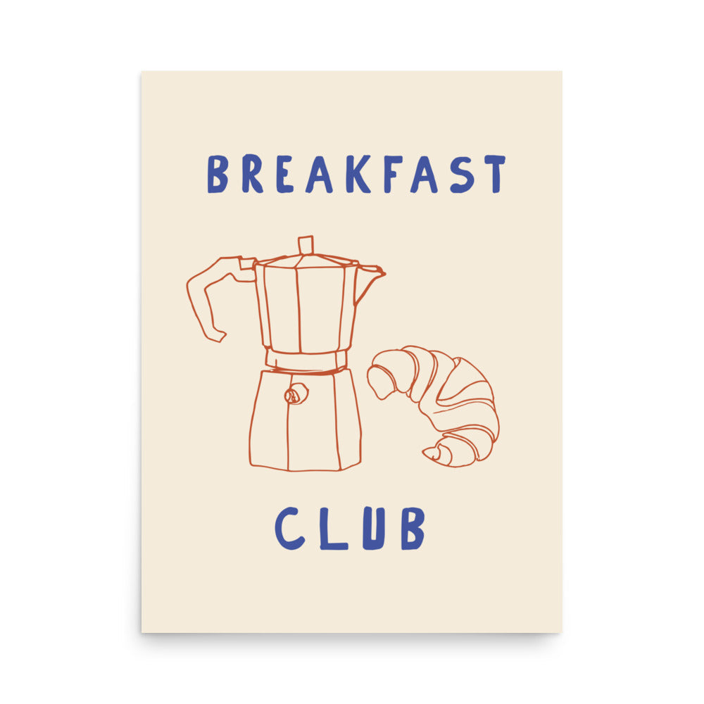 Breakfast Club - Kaffe och Croissant | Veska 18″×24″