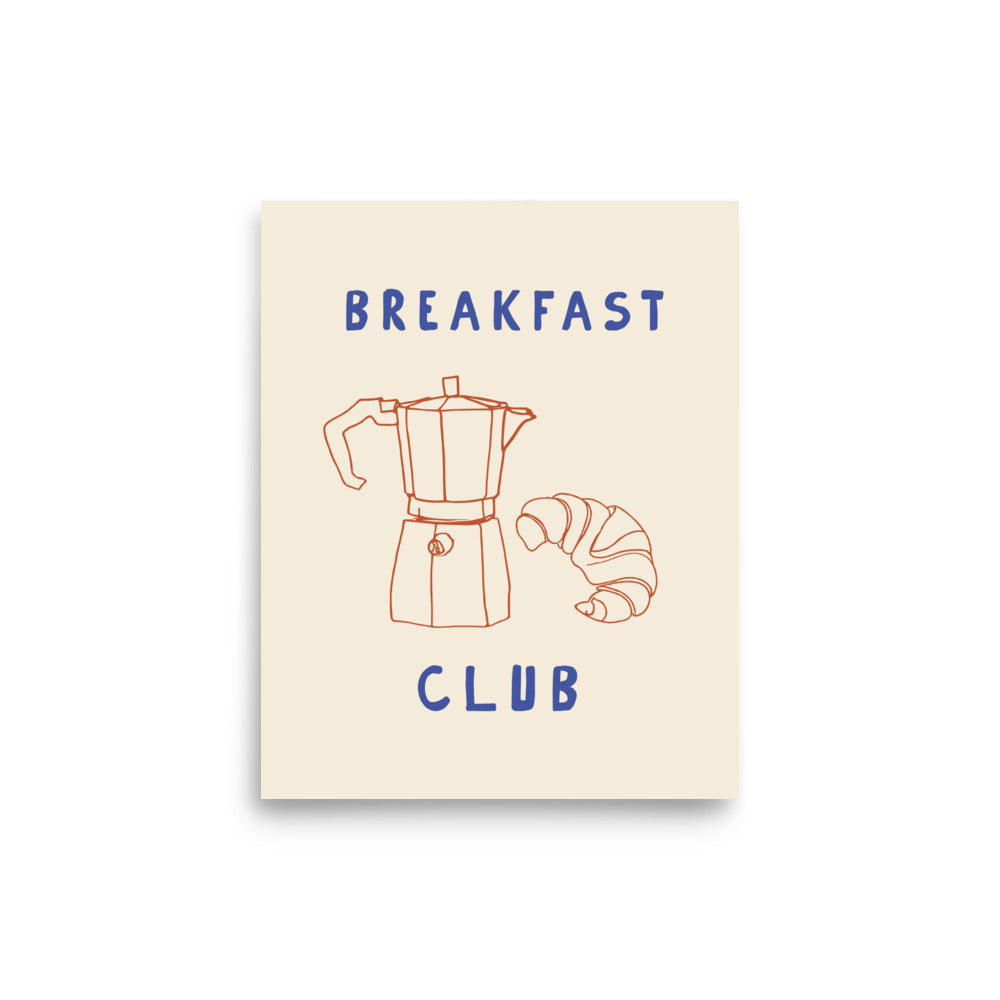 Breakfast Club - Kaffe och Croissant | Veska 8″×10″