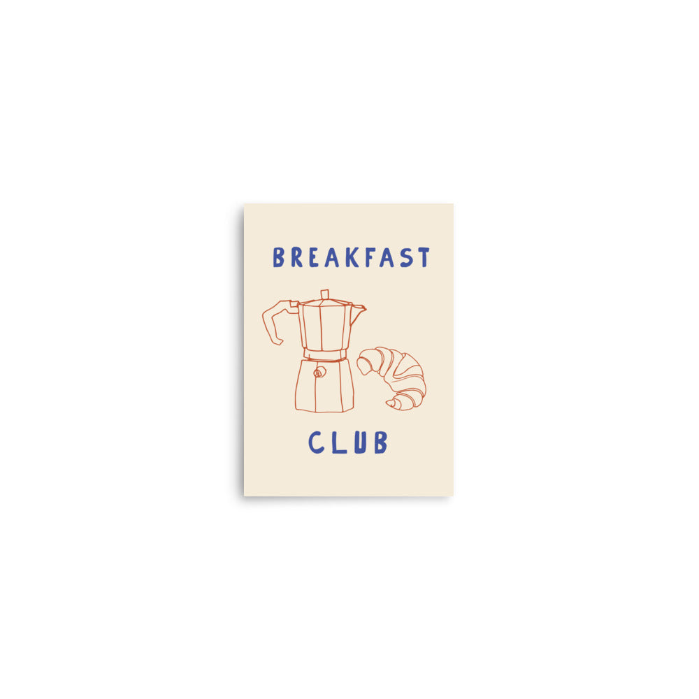 Breakfast Club - Kaffe och Croissant | Veska 5″×7″