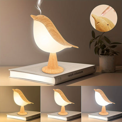 BrightNest - USB LED Fågel Bordslampa med Touch Veska