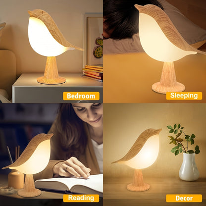 BrightNest - USB LED Fågel Bordslampa med Touch Veska