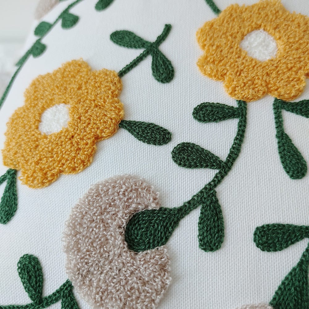 Broderi Blomsterträdgård Kuddeöverdrag | Veska
