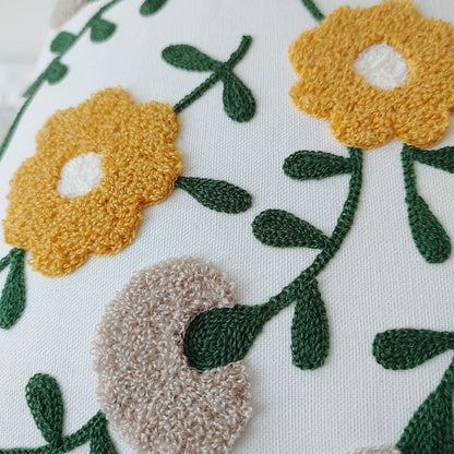 Broderi Blomsterträdgård Kuddeöverdrag | Veska