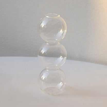 Bubble Glass Vase | Veska Clear-3 Bubbles