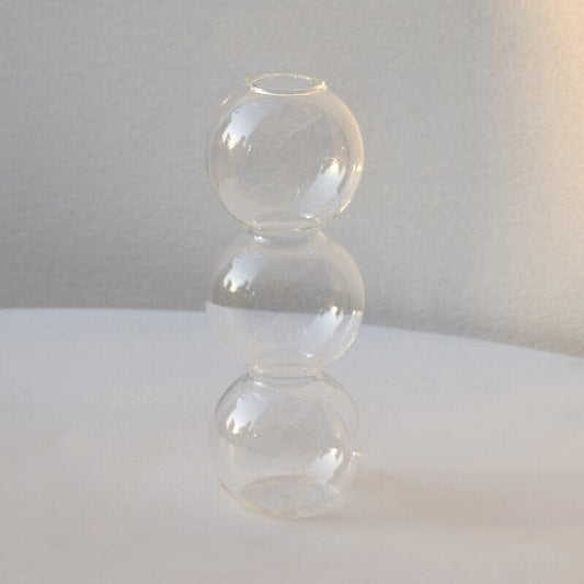 Bubble Glass Vase | Veska Clear-3 Bubbles