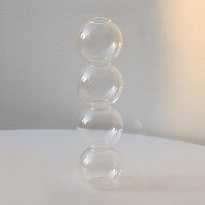 Bubble Glass Vase | Veska Clear-4 Bubbles