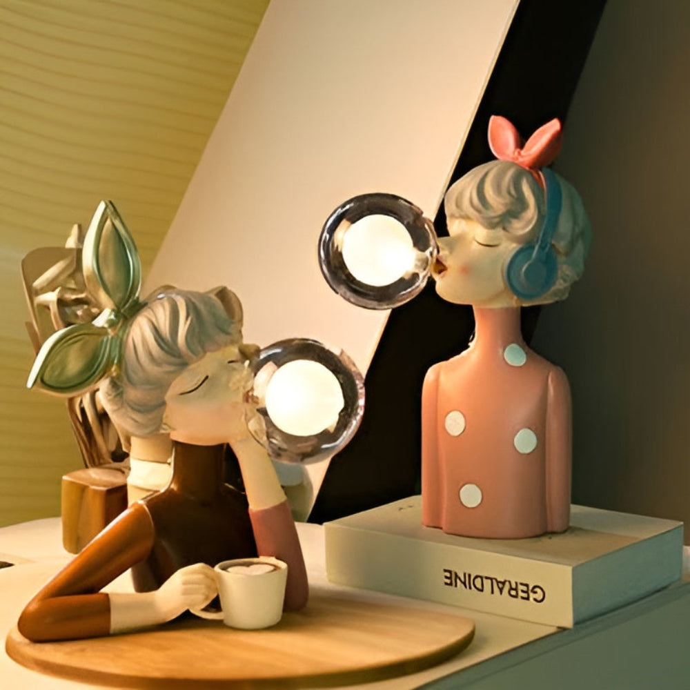 BubbleFairies Bordslampa – Fängslande Quartet Tecknad Flicka Figur Belysning | Veska