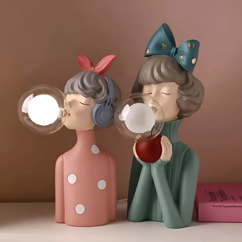 BubbleFairies Bordslampa – Fängslande Quartet Tecknad Flicka Figur Belysning | Veska