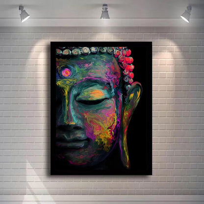 Buddha Ansikte Väggkonst | Veska Lila