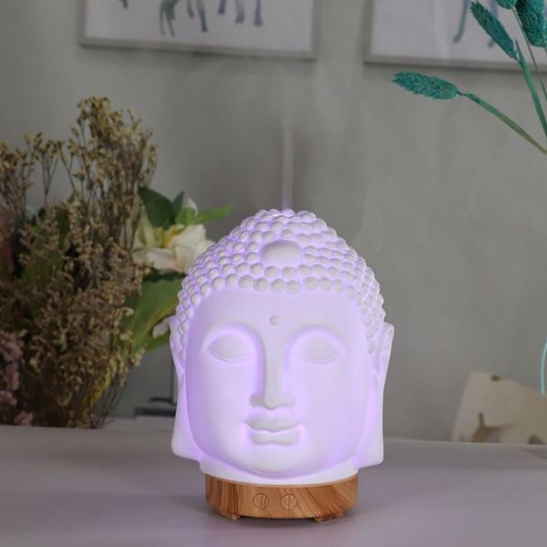 Buddha Head Aromaterapi Lampa | Veska Ljust trä