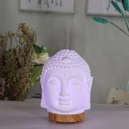 Buddha Head Aromaterapi Lampa | Veska Ljust trä