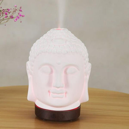 Buddha Head Aromaterapi Lampa | Veska Mörkt trä