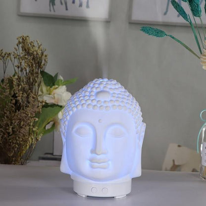 Buddha Head Aromaterapi Lampa | Veska Vit trä