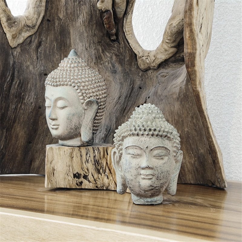 Buddha Huvudstaty Figurine | Veska