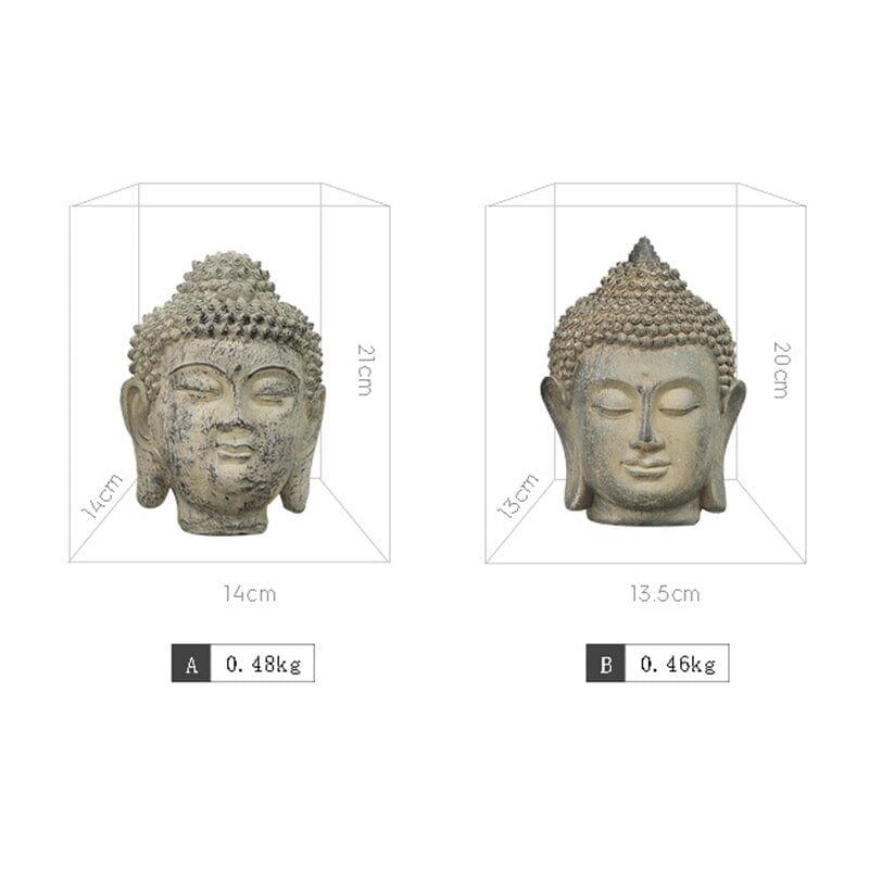 Buddha Huvudstaty Figurine | Veska
