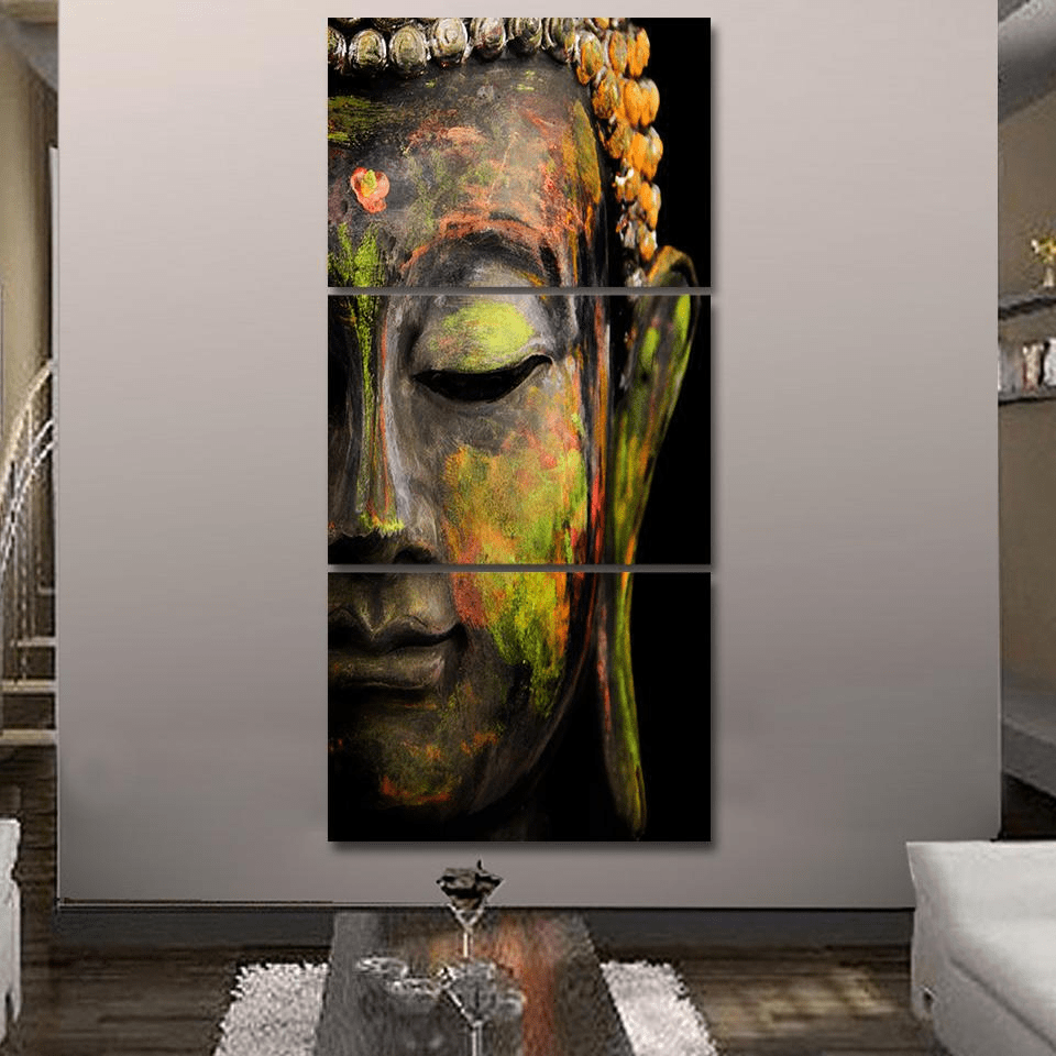 Buddha Staty Tryckt Canvas Målning 3st | Veska