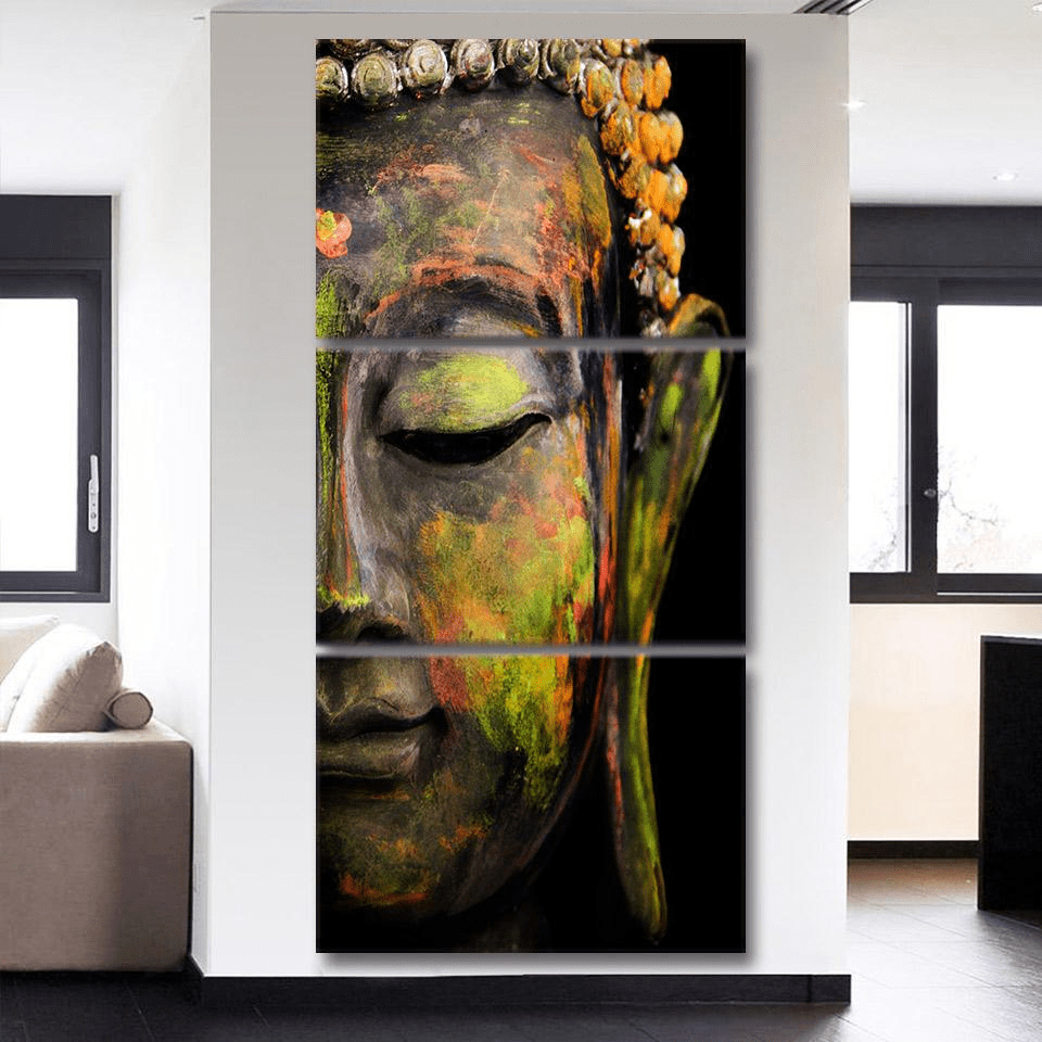 Buddha Staty Tryckt Canvas Målning 3st | Veska