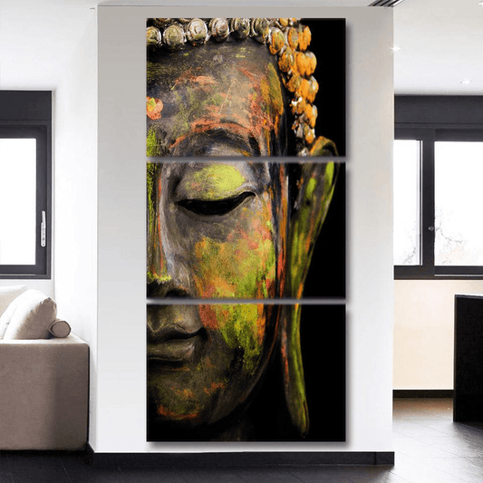 Buddha Staty Tryckt Canvas Målning 3st | Veska