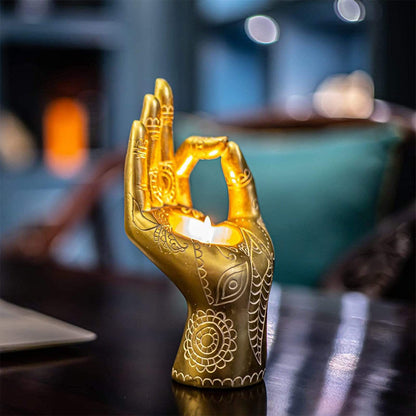 Buddhas Hand Formad Ljus Holdare | Veska
