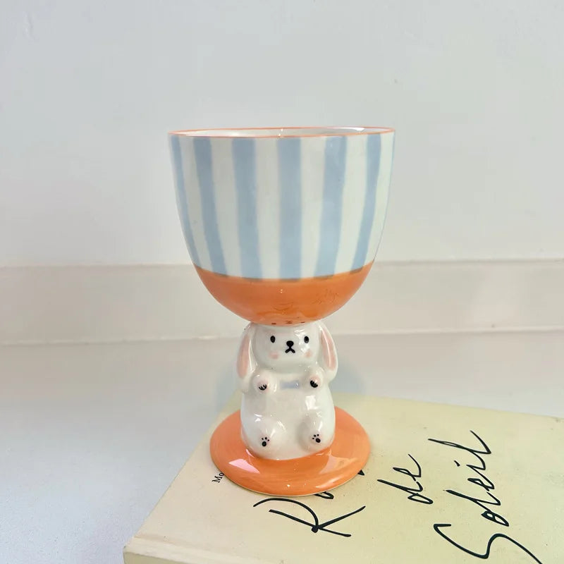 Bunny Goblet | Veska Ljusblå - Rand ungefär 200ml