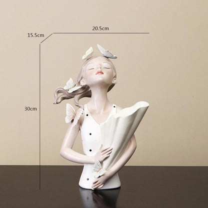 Butterfly Figur Figur Vase | Veska Vit