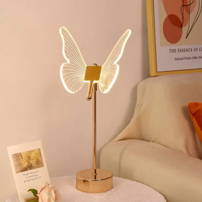 Butterfly LED Bordslampa i Retrodesign - Dekorativ Skrivbordslampa för Vardagsrum, Sovrum & Kontor | Veska