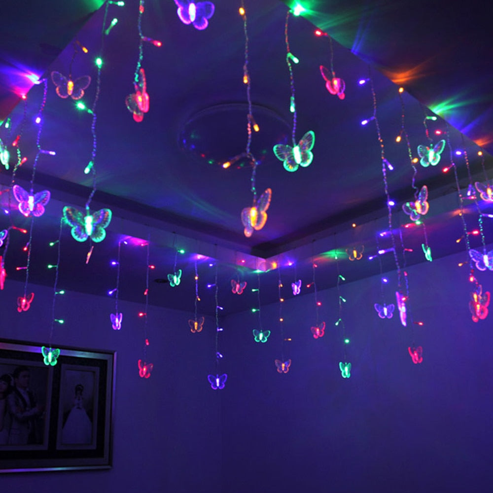 Butterfly LED Gardin Lampor | Veska Flerfärgad