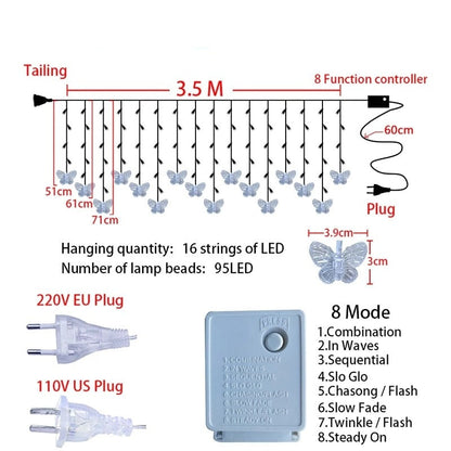 Butterfly LED Gardin Lampor | Veska