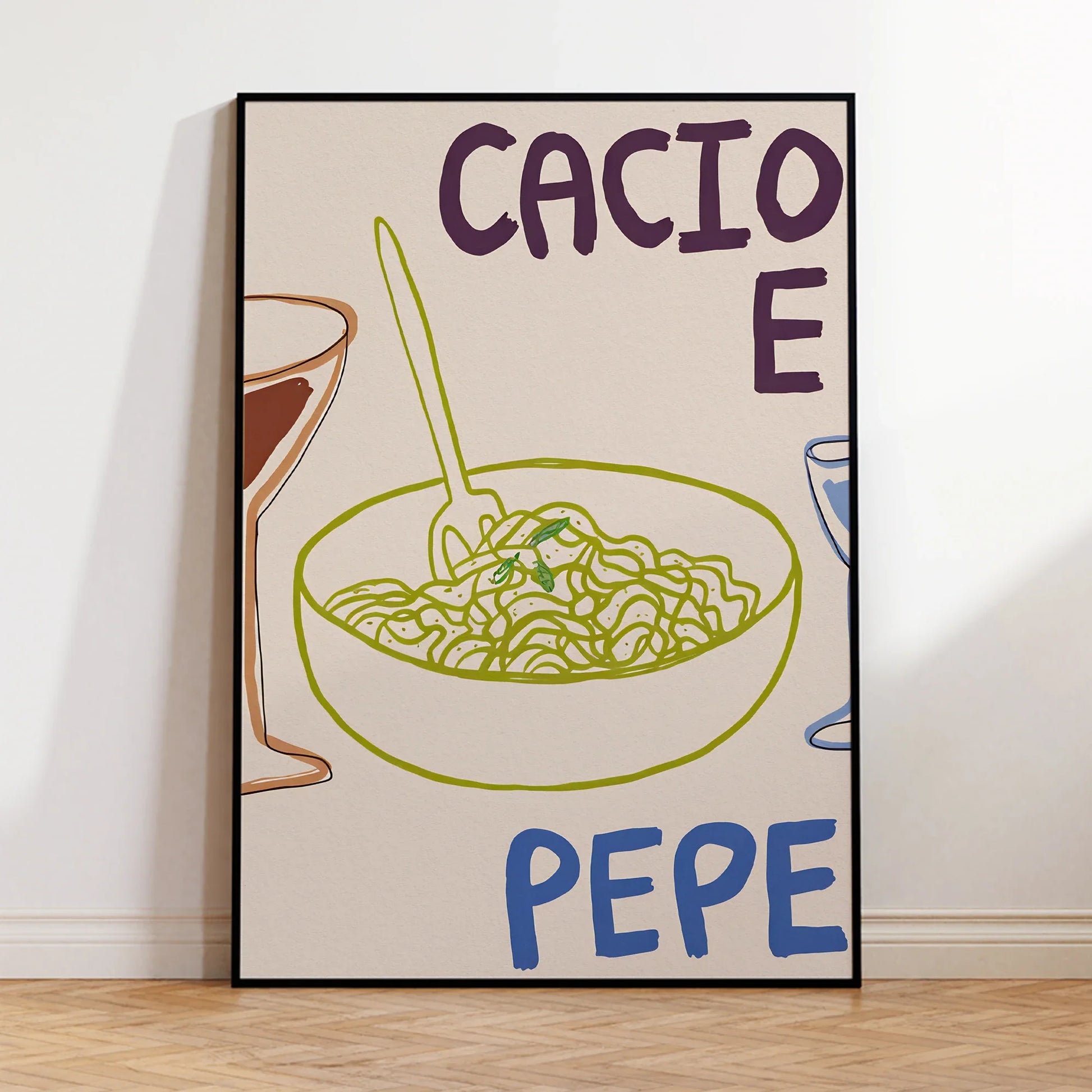 Cacio e Pepe & Spaghetti Bolognese Vägkonst | Veska G2184-1