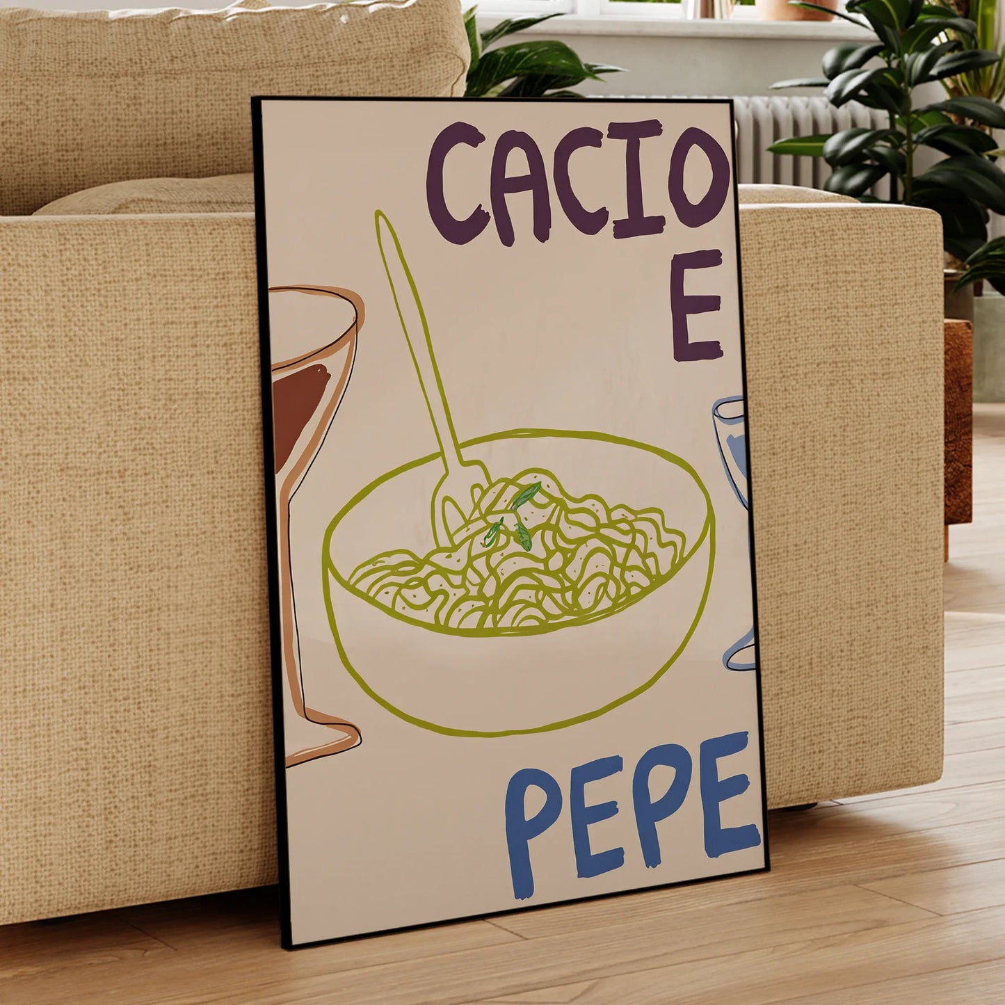 Cacio e Pepe & Spaghetti Bolognese Vägkonst | Veska