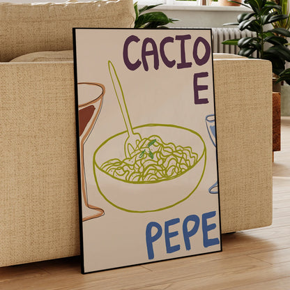 Cacio e Pepe & Spaghetti Bolognese Vägkonst | Veska