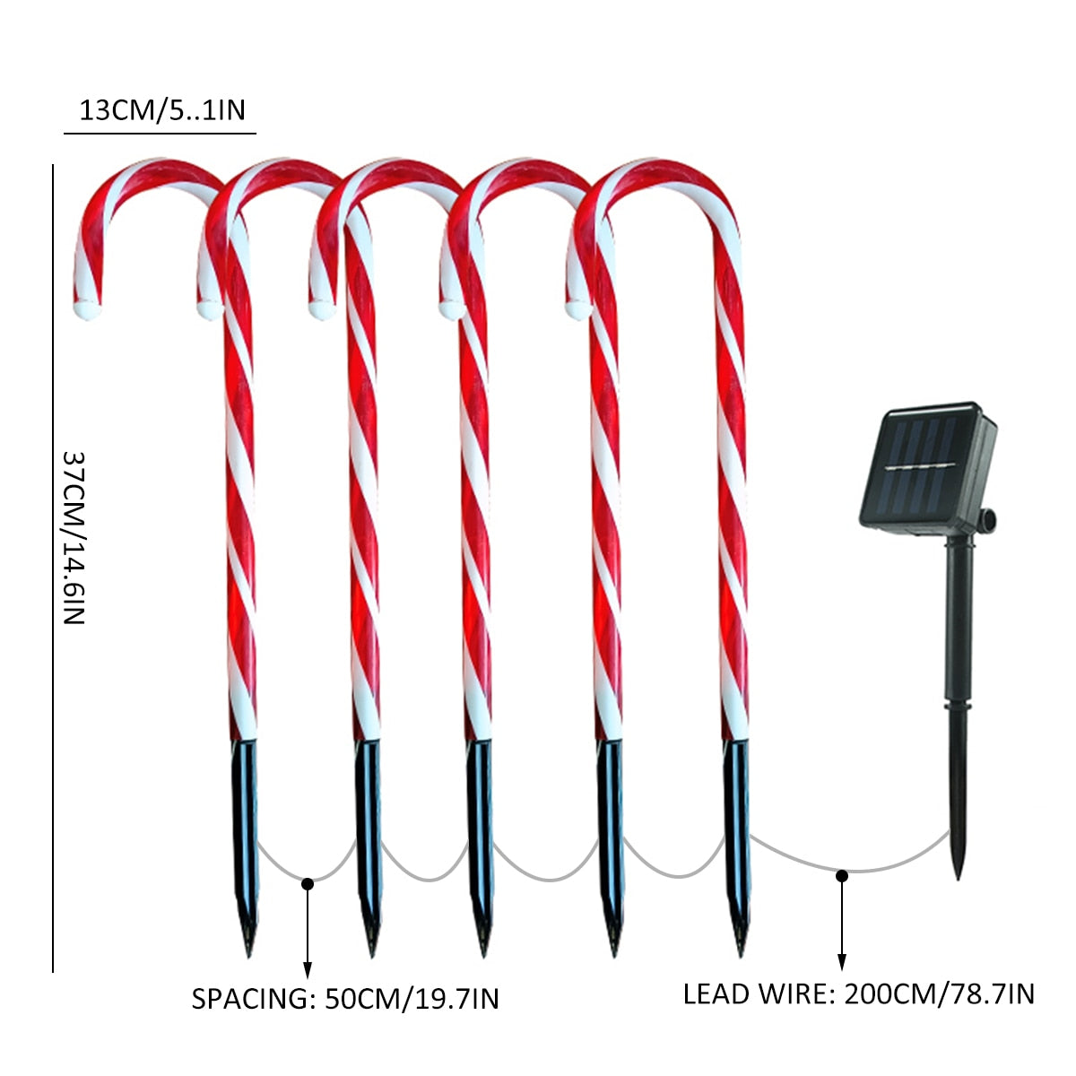 Candy Cane Lane LED Solarlampa | Veska