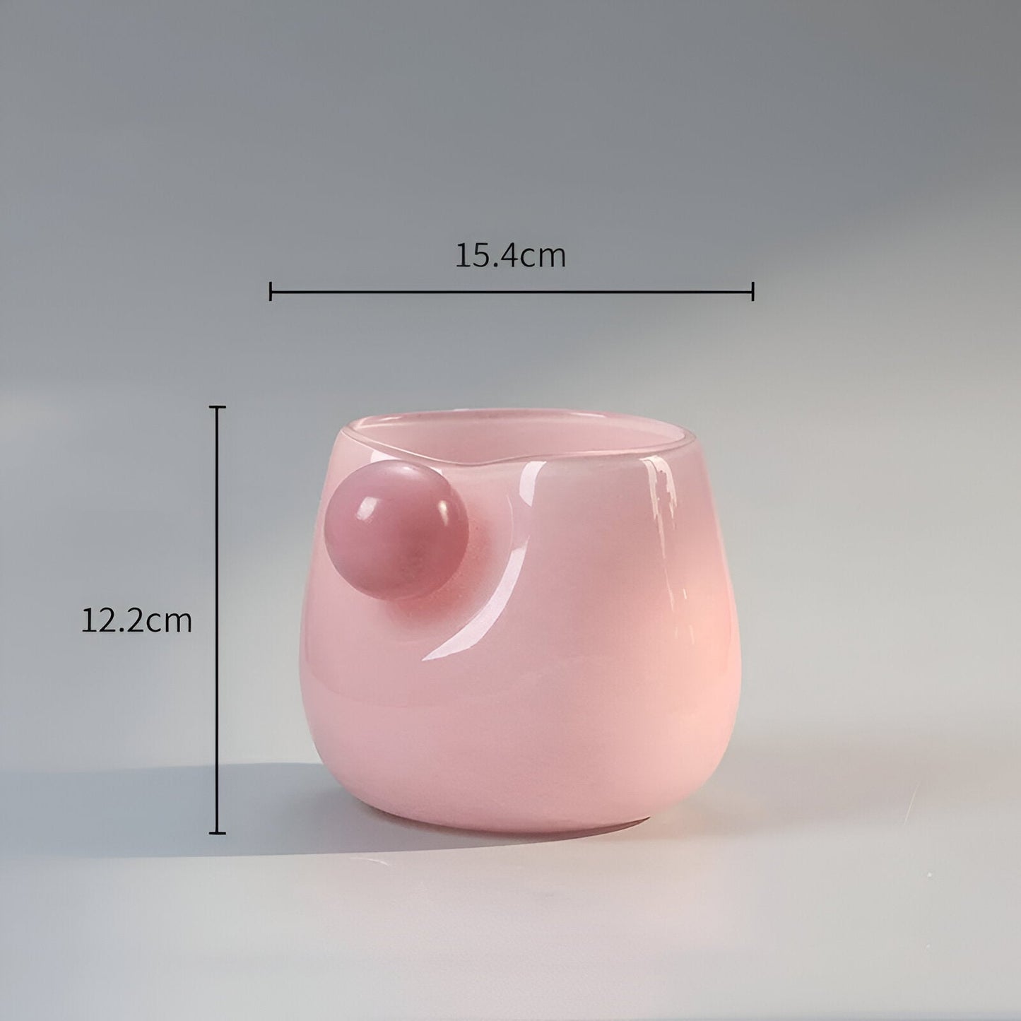 Candy Colour Abstrakt Glas Vaso | Veska Ljus rosa