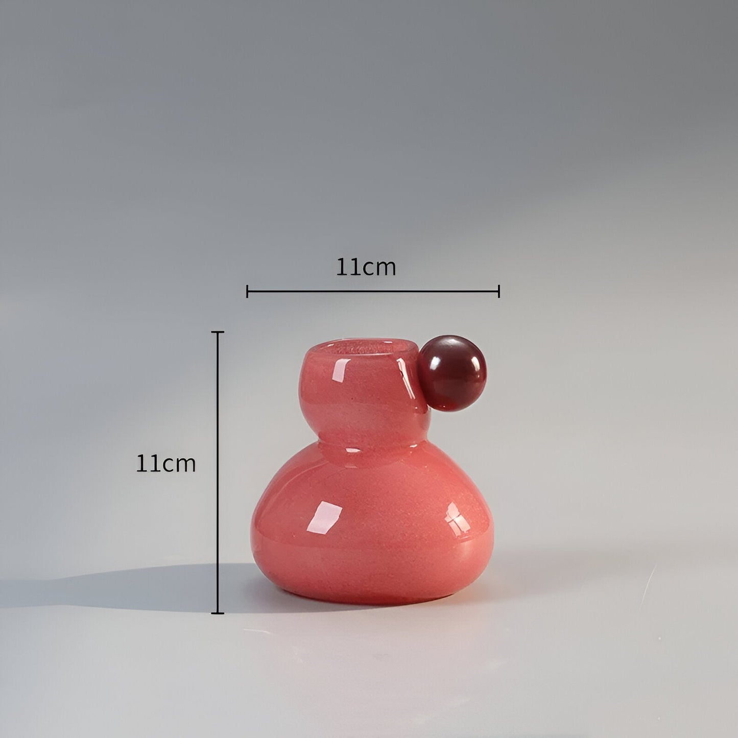 Candy Colour Abstrakt Glas Vaso | Veska Mörk rosa