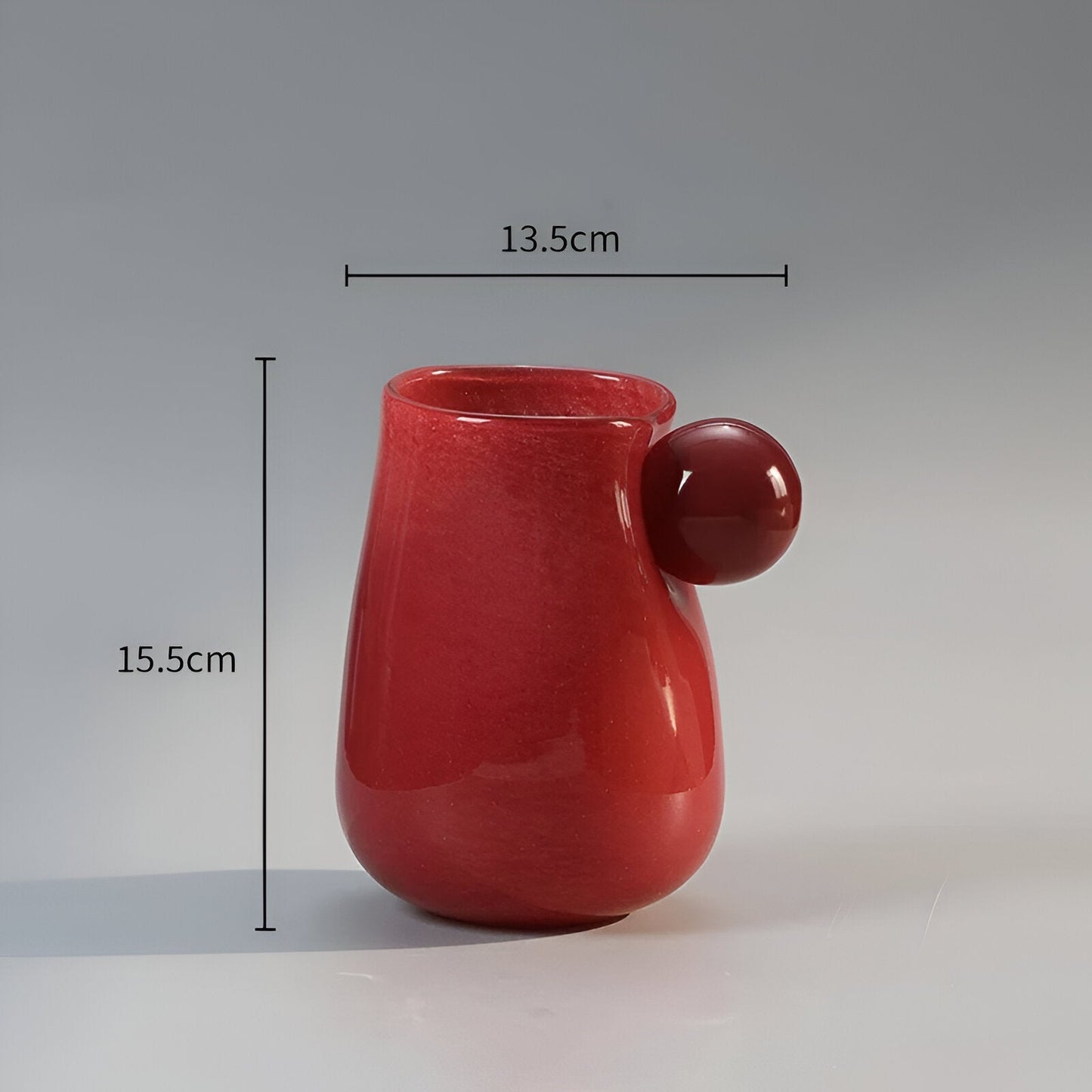 Candy Colour Abstrakt Glas Vaso | Veska Mörkröd