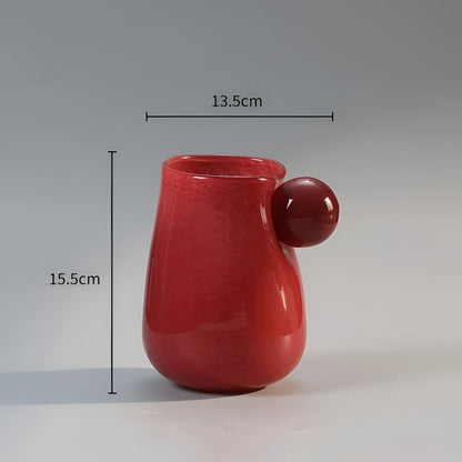 Candy Colour Abstrakt Glas Vaso | Veska Mörkröd