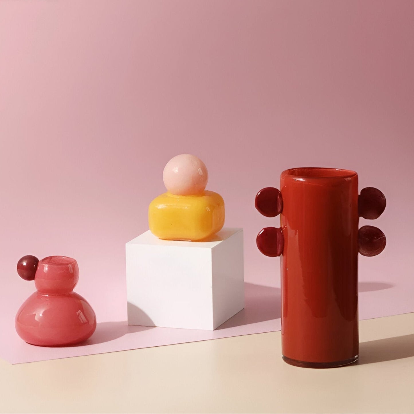 Candy Colour Abstrakt Glas Vaso | Veska