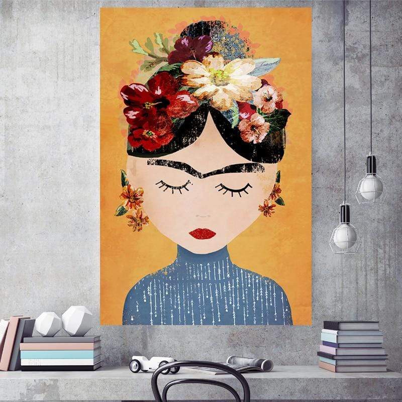 Cartoon Frida Väggkonst Canvas | Veska