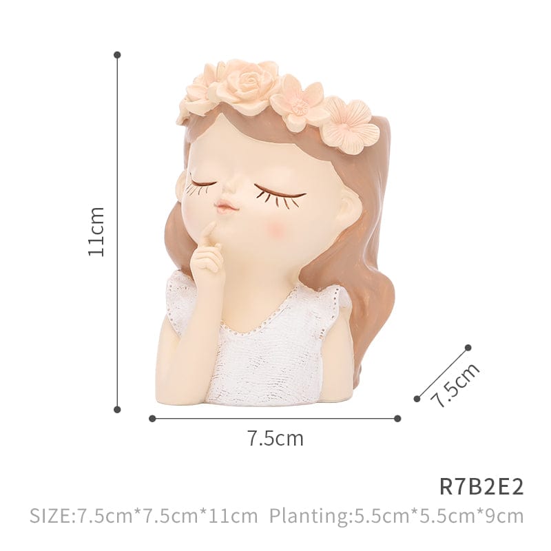 Cartoon Girl Succulent Pot | Veska Fantasi