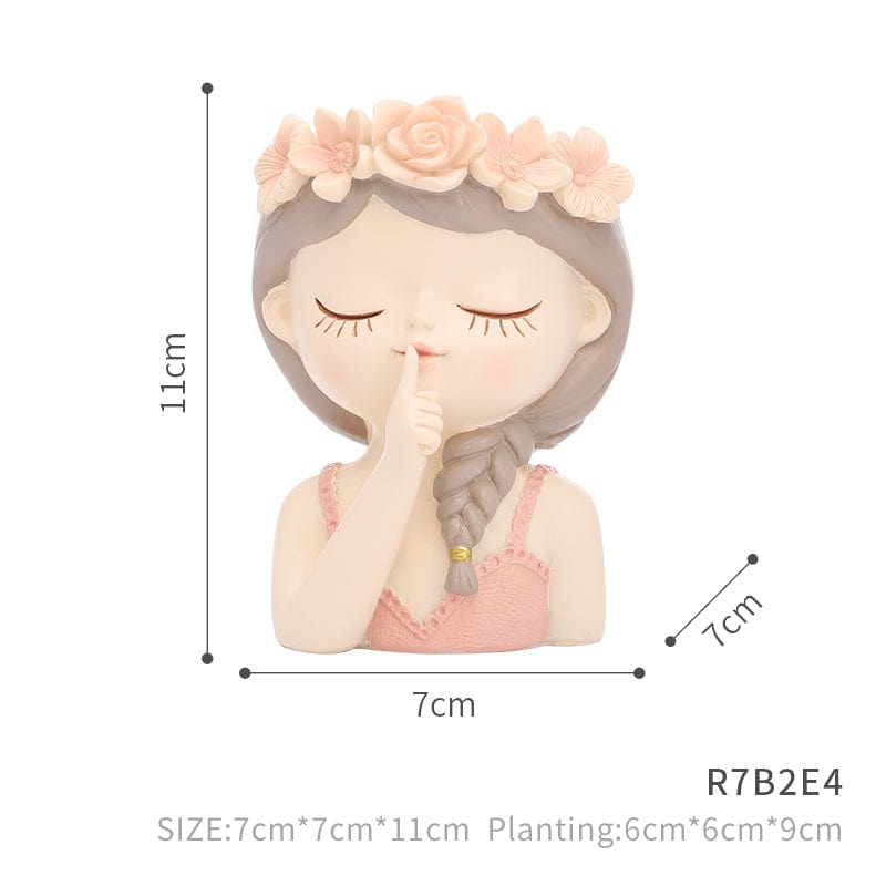 Cartoon Girl Succulent Pot | Veska Leise