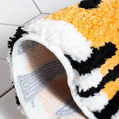 Cartoon Tiger Flocking Foot Mat | Veska