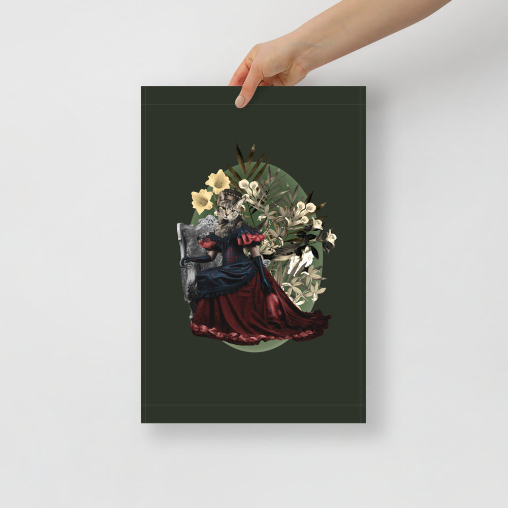Cat Queen Mörkgrön | Veska 12×18